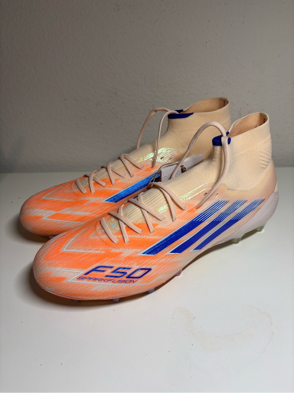 NEW ADIDAS Women's F50 Sparkfusion Elite Bliss Orange Soccer Cleats Size 10